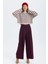 Salaş Bol Paça Kumaş Pantolon Mor 1