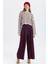 Salaş Bol Paça Kumaş Pantolon Mor 4