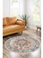 Yeni Desen Yıkanabilir Kaymaz Tabanlı Bohem Tarz Dijital Baskı Salon Halısı, Yumuşak Dokulu Lüks Halı Modeli ve 50 x 50 Bej Renk Yuvarlak Halı 1