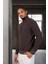 Lars Selanik Örme Kumaş Yarım Fermuar Erkek Sweatshirt - Kahve 2