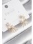 Pirinç Gold Renk Zirkon Taşlı Çiçek Tasarım Kadın Küpe - TJ-BKP8605 1