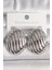 Pirinç Gümüş Renk İşlemeli Oval Model Kadın Küpe - TJ-BKP10150 1