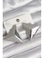 Pirinç Gümüş Renk 3D Üçgen Model Kadın Küpe - TJ-BKP10230 1