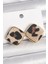 Pirinç Gold Renk Kare Leopar Model Kadın Küpe - TJ-BKP10342 1