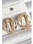 Pirinç Gold Renk İşlemeli Daire Plaka Model Kadın Küpe - TJ-BKP10249 1