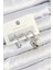 Pirinç Zirkon Taşlı Kalp Model Gümüş Renk 3'lü Çift Kadın Küpe Set - TJ-BKP10794 1