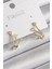 Pirinç Gold Renk Zirkon Taşlı Kadın Küpe - TJ-BKP9963 1