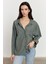 Oversize Poplin Gömlek Haki 2