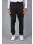 Milos Relax Fit Örme Kaşe Kumaş Fermuarlı Beli Lastikli Jogger Erkek Pantolon - Siyah 1