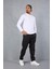 Milos Relax Fit Örme Kaşe Kumaş Fermuarlı Beli Lastikli Jogger Erkek Pantolon - Siyah 6