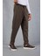 Milos Relax Fit Örme Kaşe Kumaş Fermuarlı Beli Lastikli Jogger Erkek Pantolon - Vizon 6