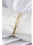Pirinç Vıp Seri Gold Renk Sıralı Yıldız Model Kadın Bileklik - TJ-BB7939 1