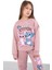 Gül Kurusu Sevimli Simli Karakter Baskı Şardonlu Kız Çocuk Eşofman Takım 23296 2