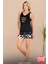 Lady Desenli Şort Dantelli Şortlu Pijama Takımı 2