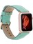 Apple Watch Uyumlu Deri Kordon 42-44-45MM Brn7 Yeşil 5