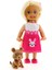 Cute Girl Kahverengi Köpekli ve Sarışın Mini Bebek 3
