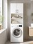Banos Çok Amaçlı Banyo Dolabı Çamaşır Makinesi Dolabı Beyaz 1