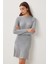 Fitilli Triko Kısa Çan Elbise LCI0055 Gri 3