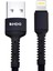 3A Usba To Lightning Pro Braided Data ve Hızlı Şarj Kablosu Siyah 1
