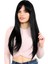 Fiber Sentetik Uzun Düz Kahküllü Peruk / Siyah 2