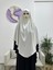 Tek Kat Medine Ipegi Pratik Bağlamalı Üçgen Sufle Eşarp Beyaz Hijab ( Hac ve Umre Için Uygundur) 1