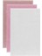 3 Lü Düz Renk El Yüz Havlu Seti &AMP;#37;100 Pamuklu 50X90 cm Gül-Pembe-Beyaz 2