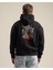 Nightfall Erkek Yumusaçık Kumaşlı Kapüşonlu Oversize Fit Nakışlı Siyah Sweatshirt 3