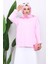 Pembe Bisiklet Yaka Yumuşak Dokulu Oversize Triko Kazak 1