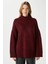 Kadın Wonder Yumuşacık Dik Yaka Bordo Yırtmaçlı Oversize Triko Kazak 3