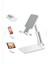 Masa Üstü Telefon / Tablet Standı Kademeli Yükseklik Ayarlı Telefon Tutucu Stand - Beyaz Beyaz Silik 1