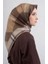 2025 Desenli Saf Ipek Twill Eşarp 9418-50 4