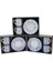 Mavi - Beyaz 4pcs=2-Takım Porselen Kahve Fincanı Çiçek - Çizgi - Nokta Mix Desen (5324) 1