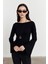 Yarasa Kol Kayık Yaka Bluz Siyah 1