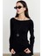 Yarasa Kol Kayık Yaka Bluz Siyah 3