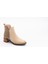 Kadın Fantazi Bot Bej Nubuk ve Süet Deri, Küçük Toka Detaylı 3