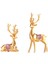2x Üstü Süslemeleri Ren Ği Heykelleri Elk Altın (Yurt Dışından) 1
