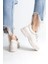 Jane Bağcıklı Ortopedik Taban Kadın Sneaker Spor Ayakkabı Ckt - Krem 3