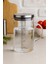 Borosilikat Cam Metal Kapaklı Ölçülü Sürahi Yağdanlık Isıya Dayanıklı 1100 ml 1