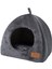 Pet Köpek Kulübesi Kapüşonlu Uyku Ped Yavru Kedi Ev M (Yurt Dışından) 1