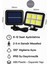 120 Cob LED Güneş Enerjili Solar Panel 3 Modlu Hareket Sensörlü Su Geçirmez Duvar Lambası (4,7 M Kab 2