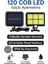 120 Cob LED Güneş Enerjili Solar Panel 3 Modlu Hareket Sensörlü Su Geçirmez Duvar Lambası (4,7 M Kab 3