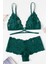 Kadın Yeşil Özel Şık Sütyen Külot Takımı 1