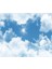 Gökyüzü ve Bulutlar Desenli Isı ve Ses Yalıtımlı Sağlıklı Tekstil Duvar Kağıdı 3