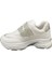 928315Z 5 cm Topuk Boyu Ortopedik Bantlı Günlük Kadın Simli Sneaker Ayakkabı 2