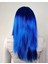Mavi Renk Uzun Parti Peruğu 3