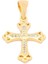Altın Kaplama Zirkon Taşlı Haç Model Kolye Ucu TGR-714 1