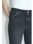 Tess Pamuklu Skinny Fit Normal Bel Dar Paça Jeans Bayan Kot Pantolon 100328 6