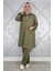 Kadın Düğme Detaylı Tesettür Takım 3