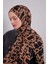 Siyah-Camel Leopar Desen Vivian Şal 1