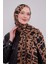 Siyah-Camel Leopar Desen Vivian Şal 2